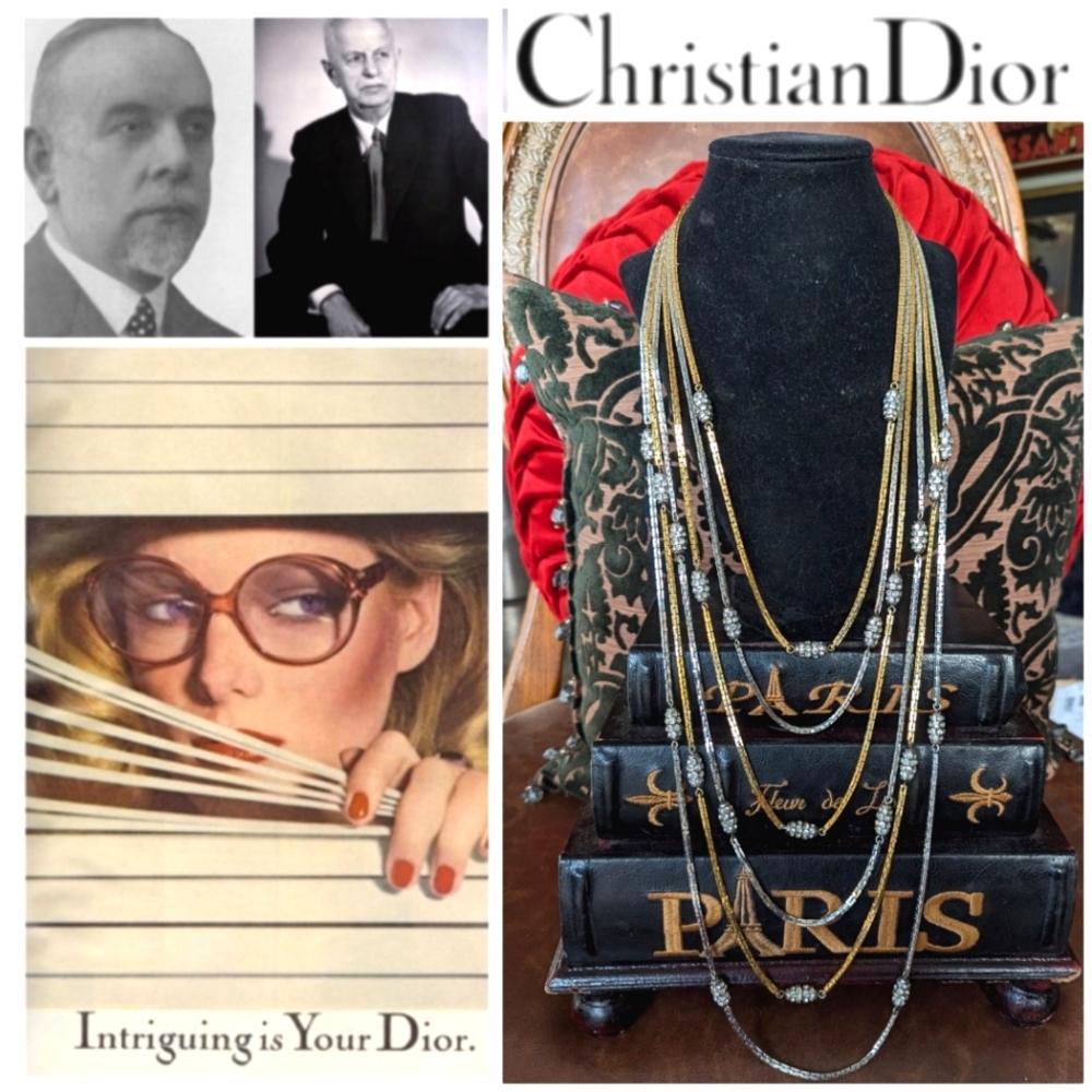 OOAK‼️1973💥💯DIOR GERMANY AUSTRIA CRYSTAL MULTI STRAND RUNWAY NECKLACE